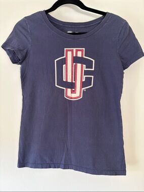 Navy UCONN Retro Logo Short Sleeve Tee